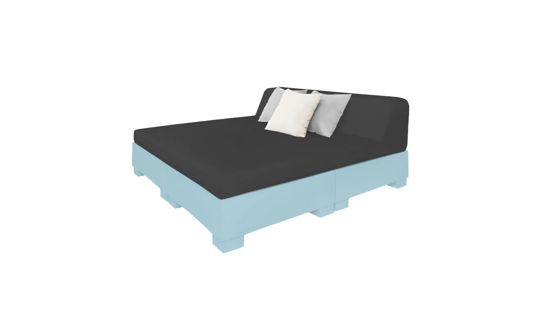 Ledge Lounger Affinity Square Sunbed with Backrest Cushions - Image 31