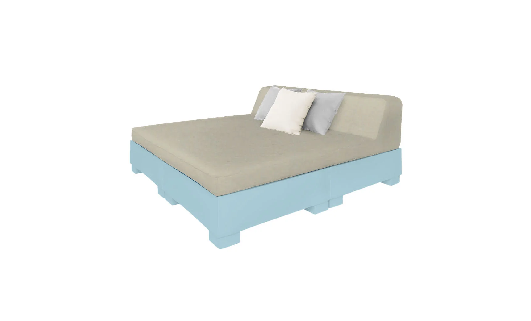 Ledge Lounger Affinity Square Sunbed with Backrest Cushions - Image 32