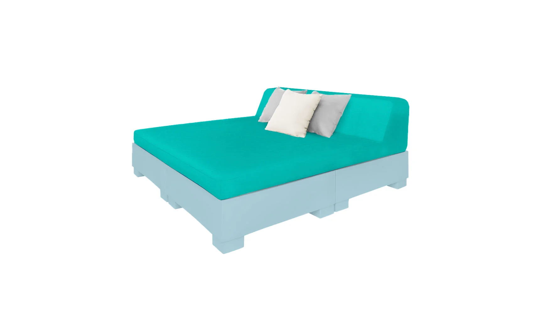 Ledge Lounger Affinity Square Sunbed with Backrest Cushions - Image 33