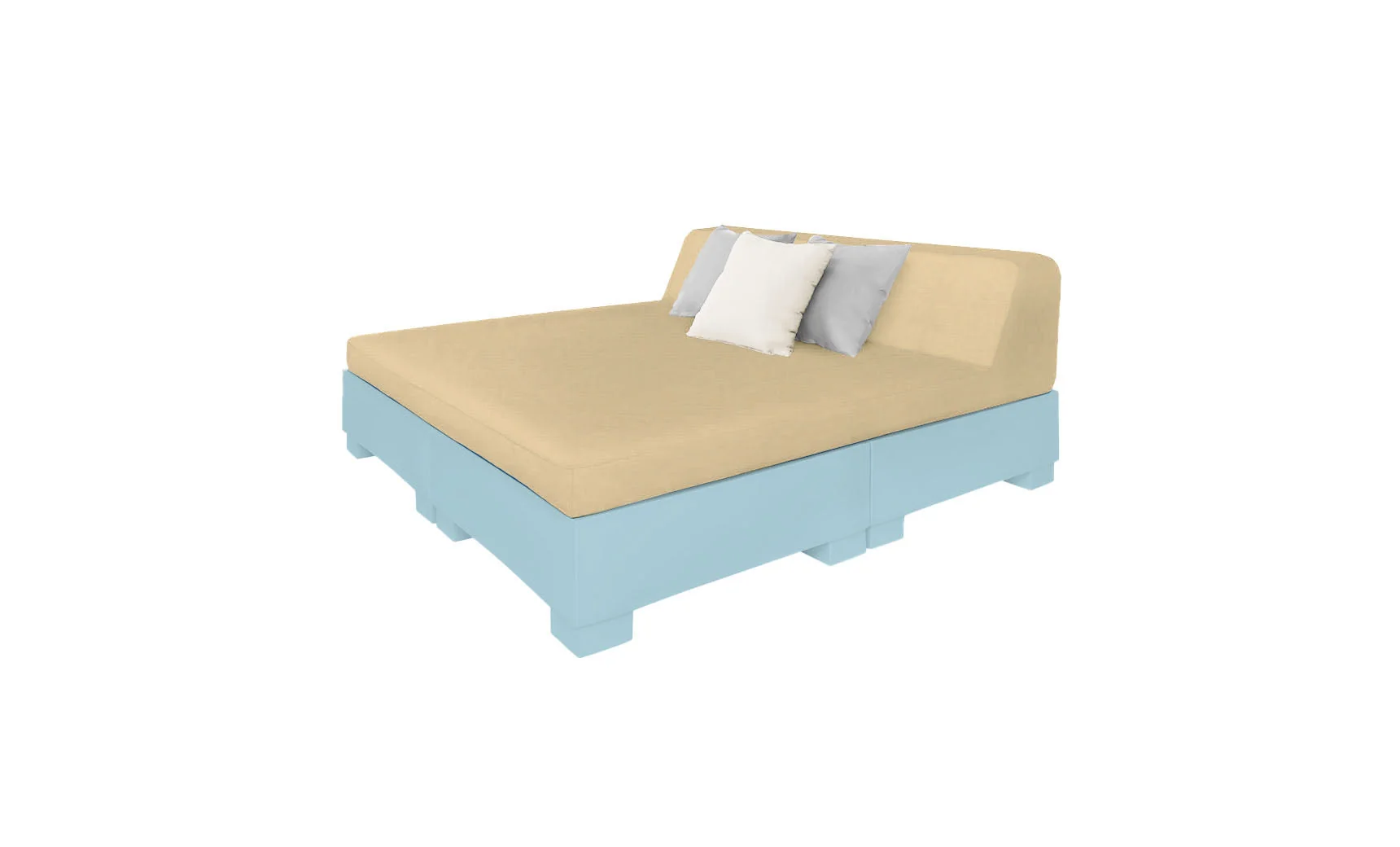 Ledge Lounger Affinity Square Sunbed with Backrest Cushions - Image 35