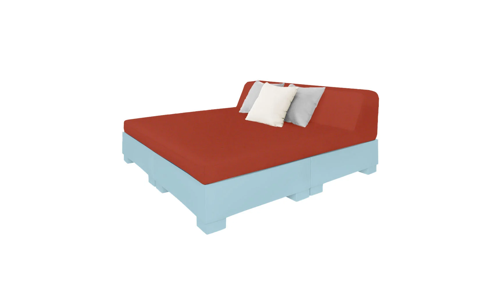 Ledge Lounger Affinity Square Sunbed with Backrest Cushions - Image 36