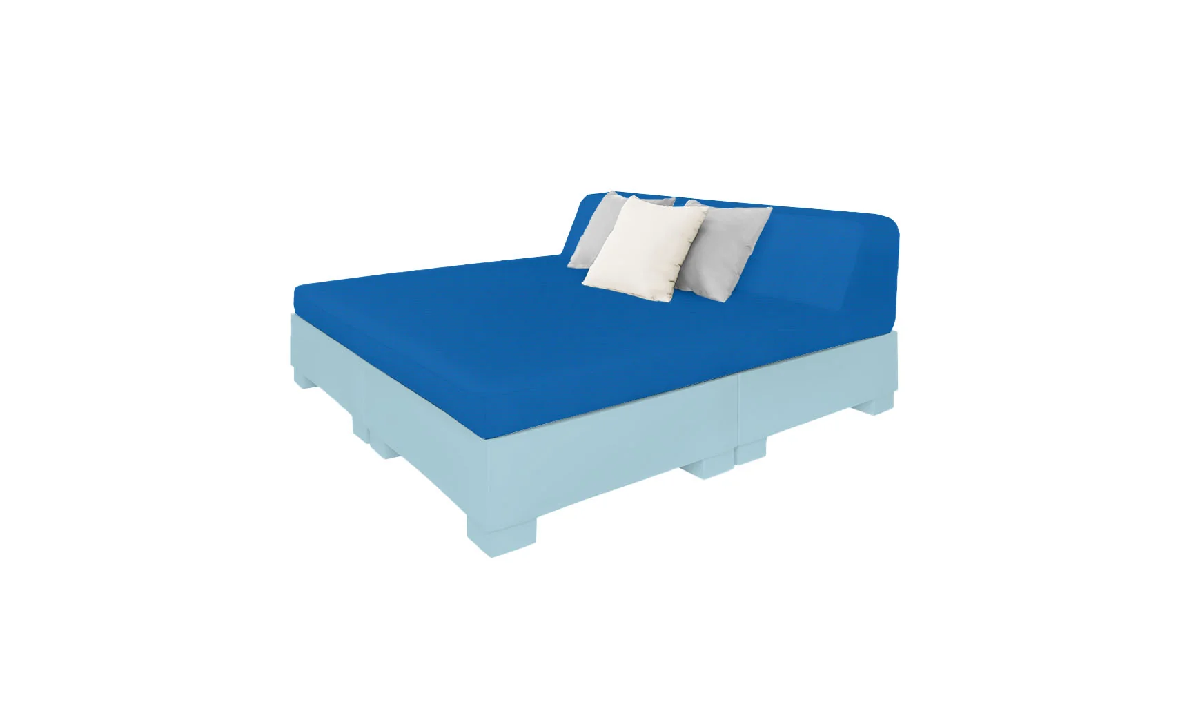 Ledge Lounger Affinity Square Sunbed with Backrest Cushions - Image 37