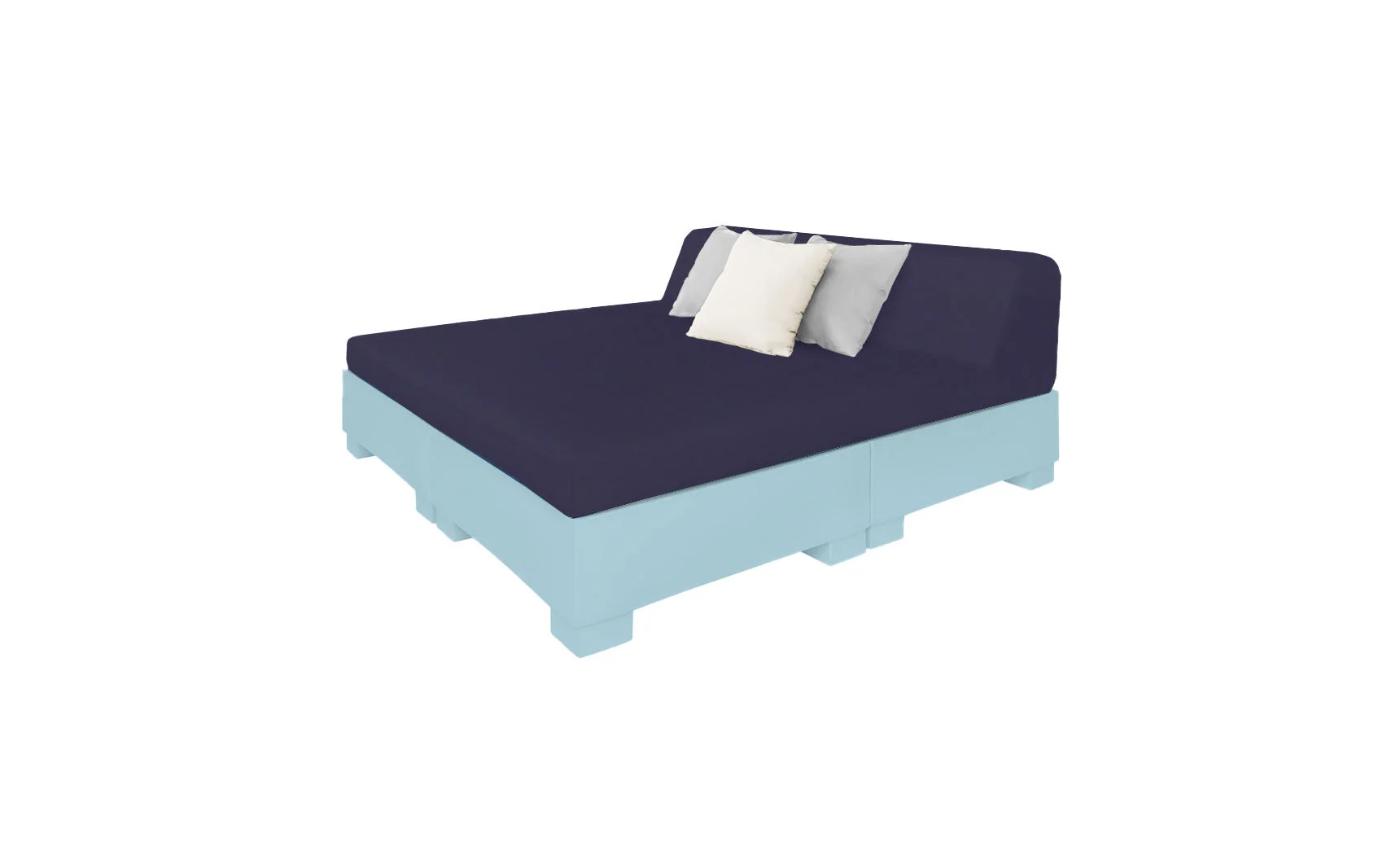 Ledge Lounger Affinity Square Sunbed with Backrest Cushions - Image 38