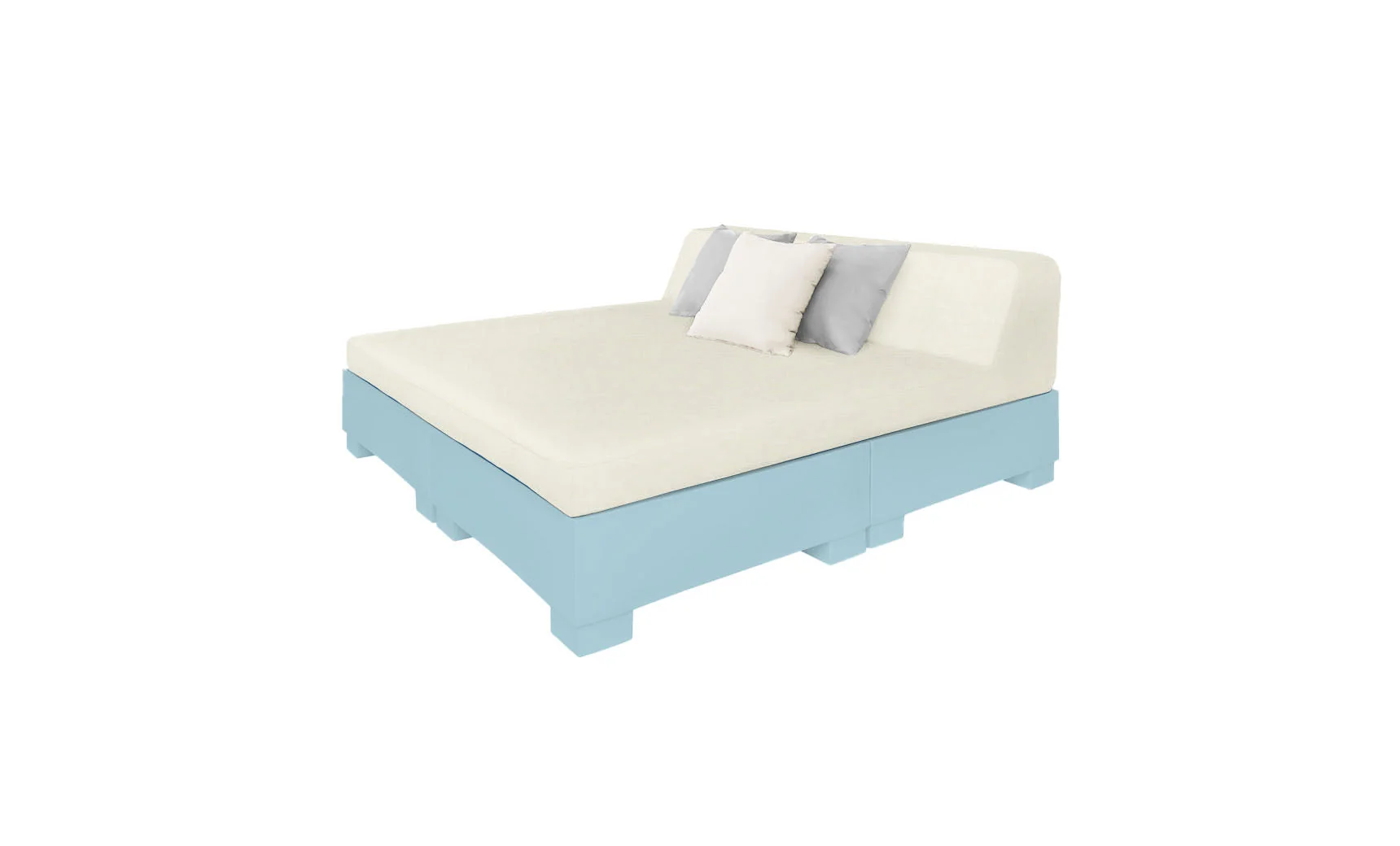 Ledge Lounger Affinity Square Sunbed with Backrest Cushions - Image 39