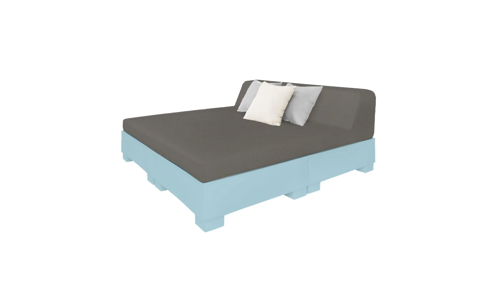 Ledge Lounger Affinity Square Sunbed with Backrest Cushions - Image 40