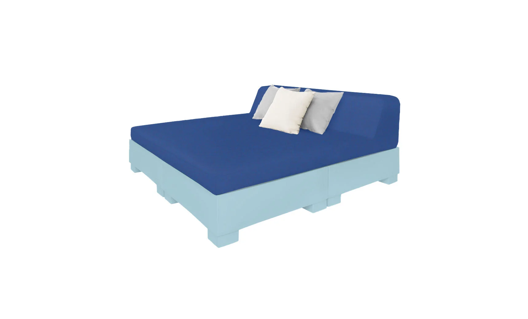 Ledge Lounger Affinity Square Sunbed with Backrest Cushions - Image 42