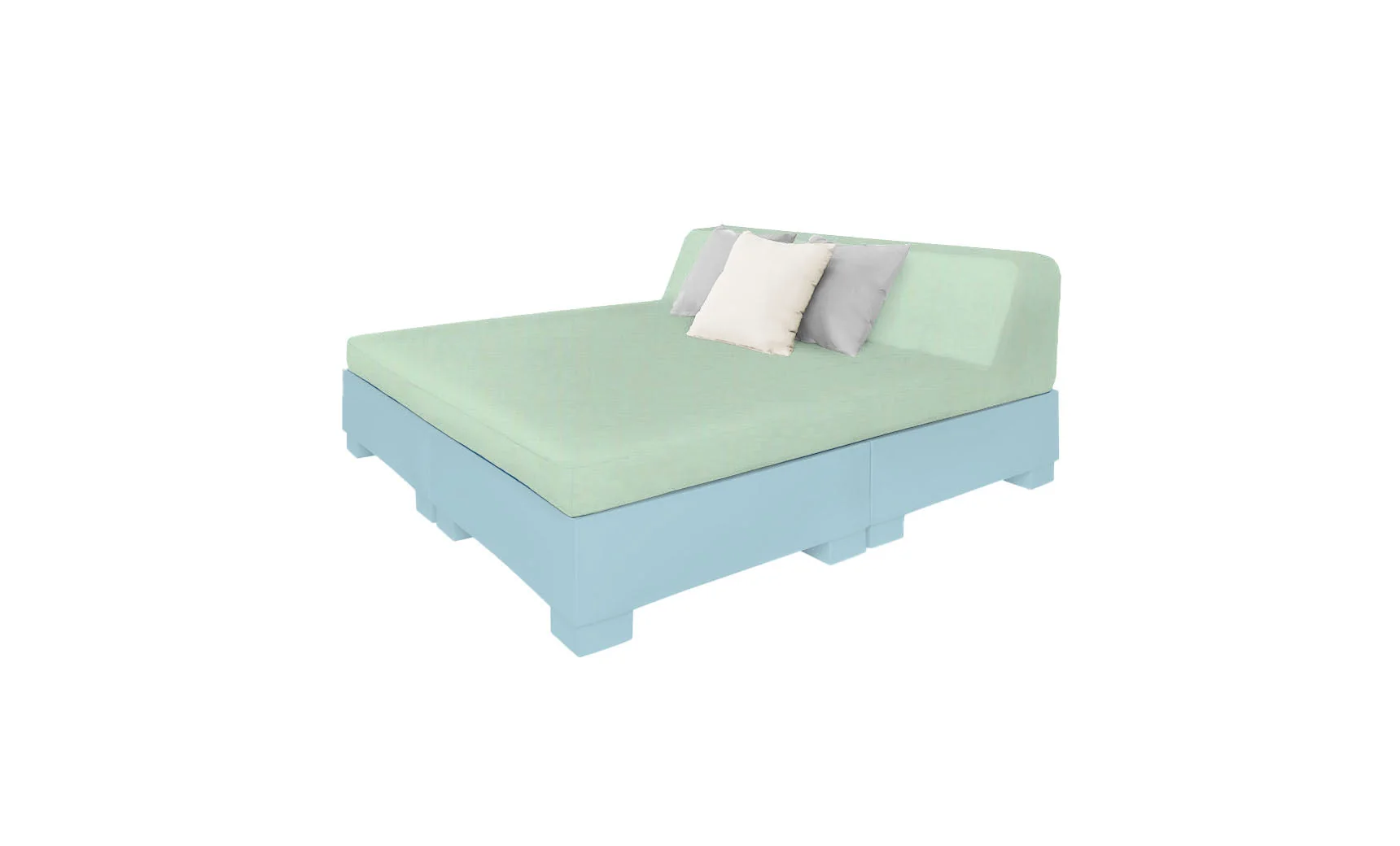 Ledge Lounger Affinity Square Sunbed with Backrest Cushions - Image 43