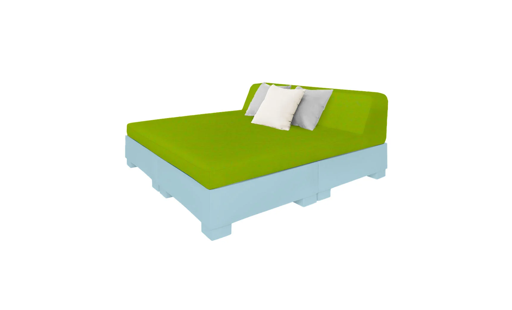Ledge Lounger Affinity Square Sunbed with Backrest Cushions - Image 44