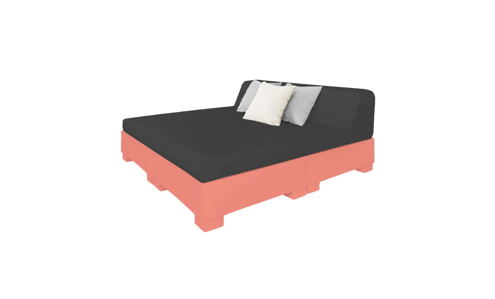 Ledge Lounger Affinity Square Sunbed with Backrest Cushions - Image 46