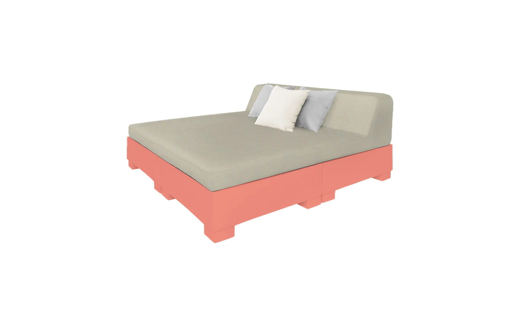 Ledge Lounger Affinity Square Sunbed with Backrest Cushions - Image 47