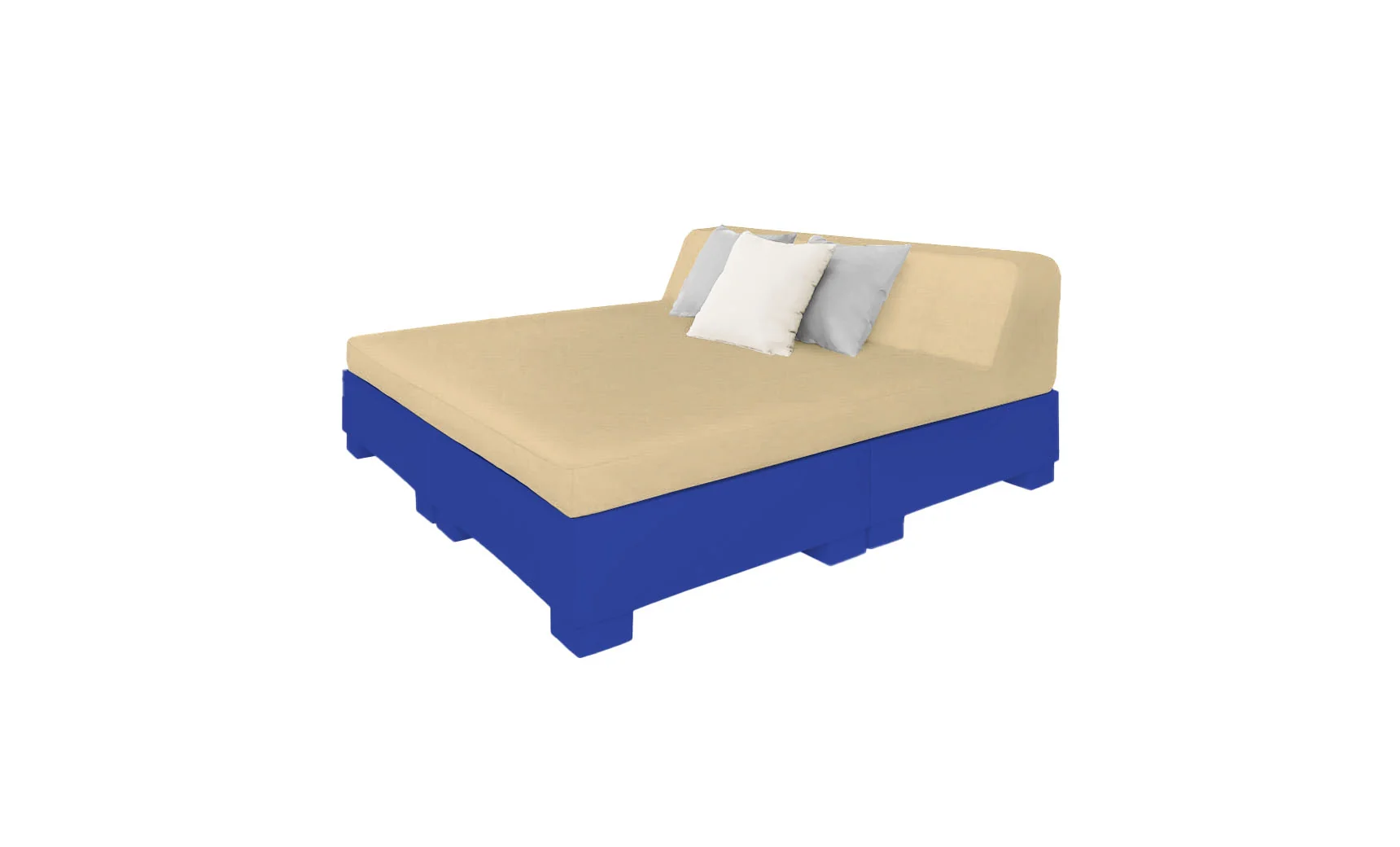 Ledge Lounger Affinity Square Sunbed with Backrest Cushions - Image 5