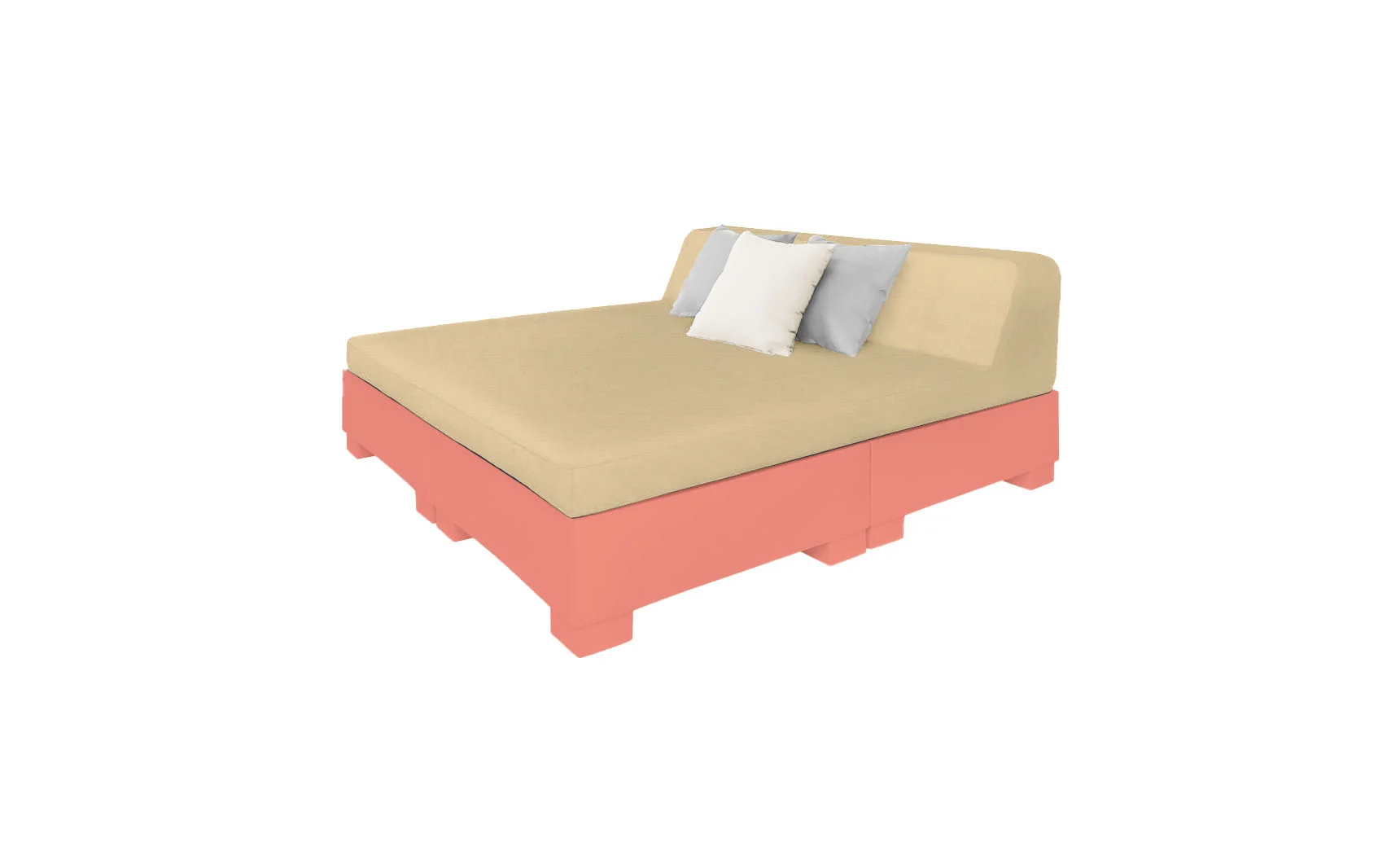 Ledge Lounger Affinity Square Sunbed with Backrest Cushions - Image 50