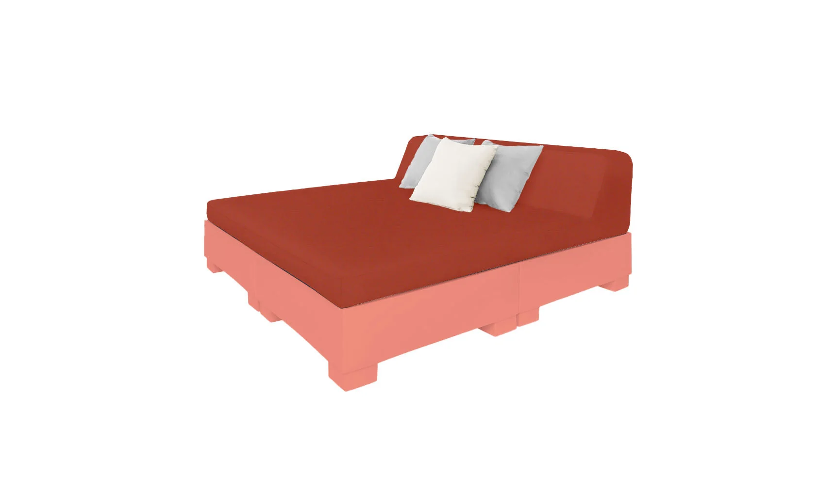 Ledge Lounger Affinity Square Sunbed with Backrest Cushions - Image 51