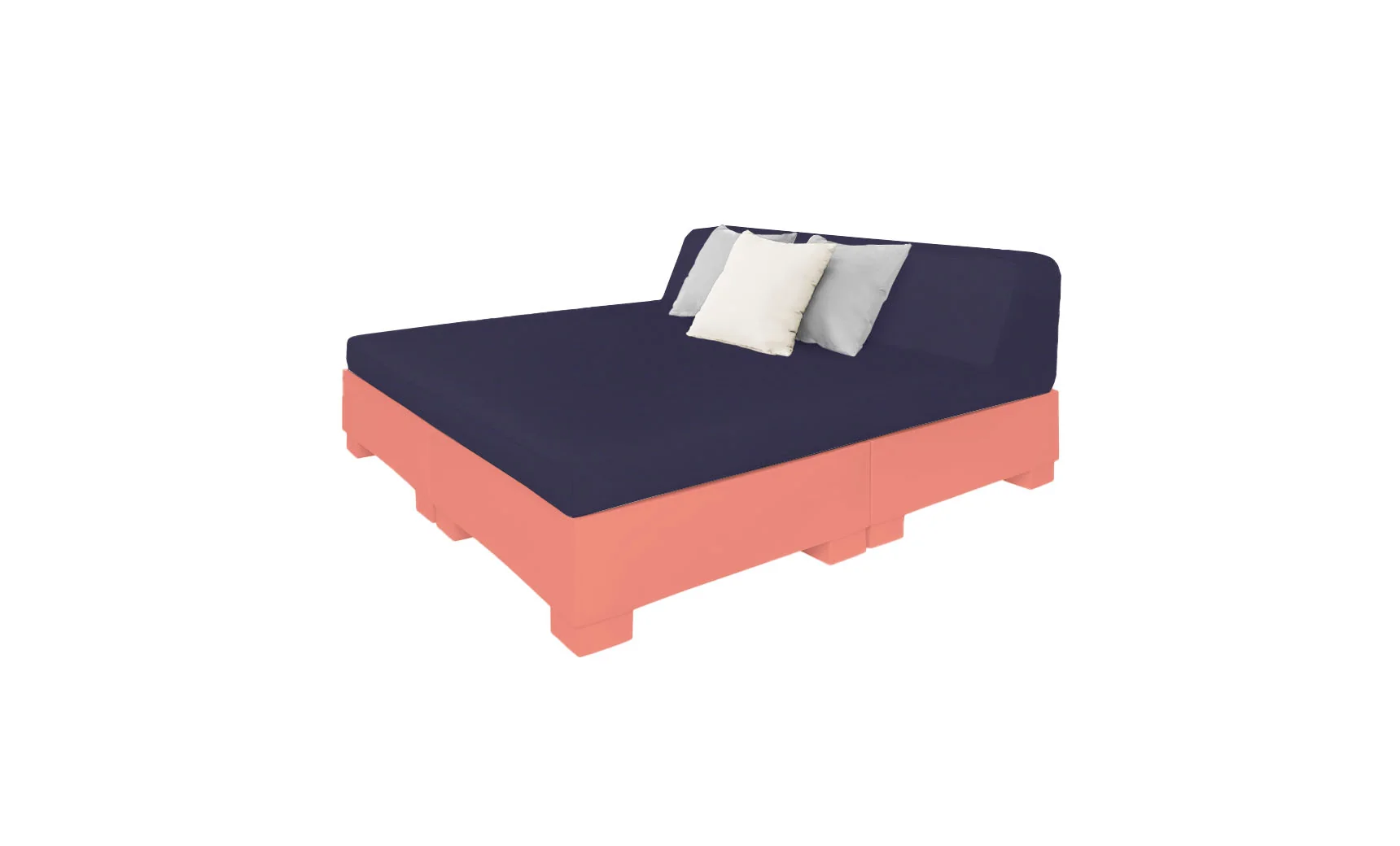 Ledge Lounger Affinity Square Sunbed with Backrest Cushions - Image 53