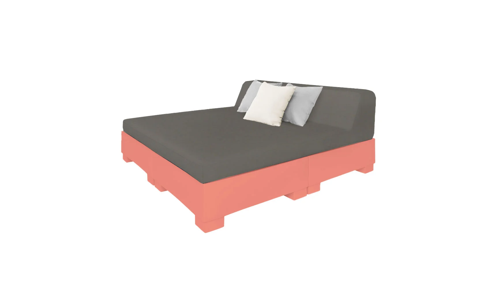 Ledge Lounger Affinity Square Sunbed with Backrest Cushions - Image 55