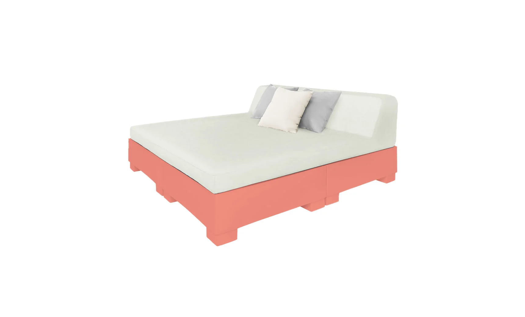 Ledge Lounger Affinity Square Sunbed with Backrest Cushions - Image 56
