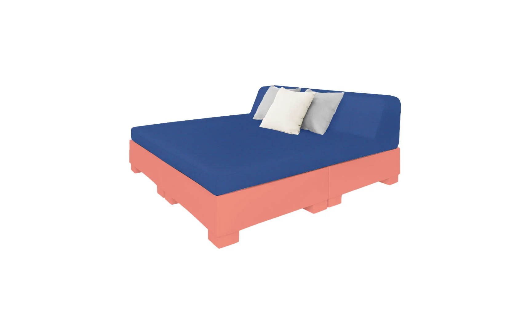 Ledge Lounger Affinity Square Sunbed with Backrest Cushions - Image 57