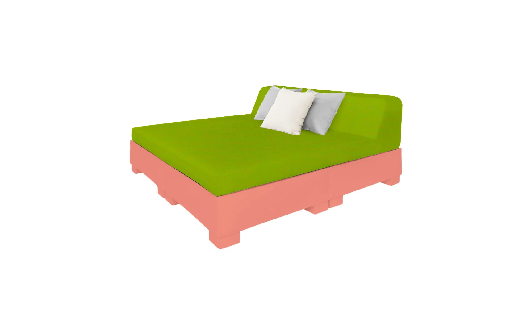 Ledge Lounger Affinity Square Sunbed with Backrest Cushions - Image 59