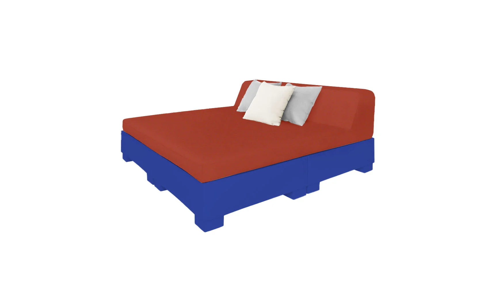 Ledge Lounger Affinity Square Sunbed with Backrest Cushions - Image 6