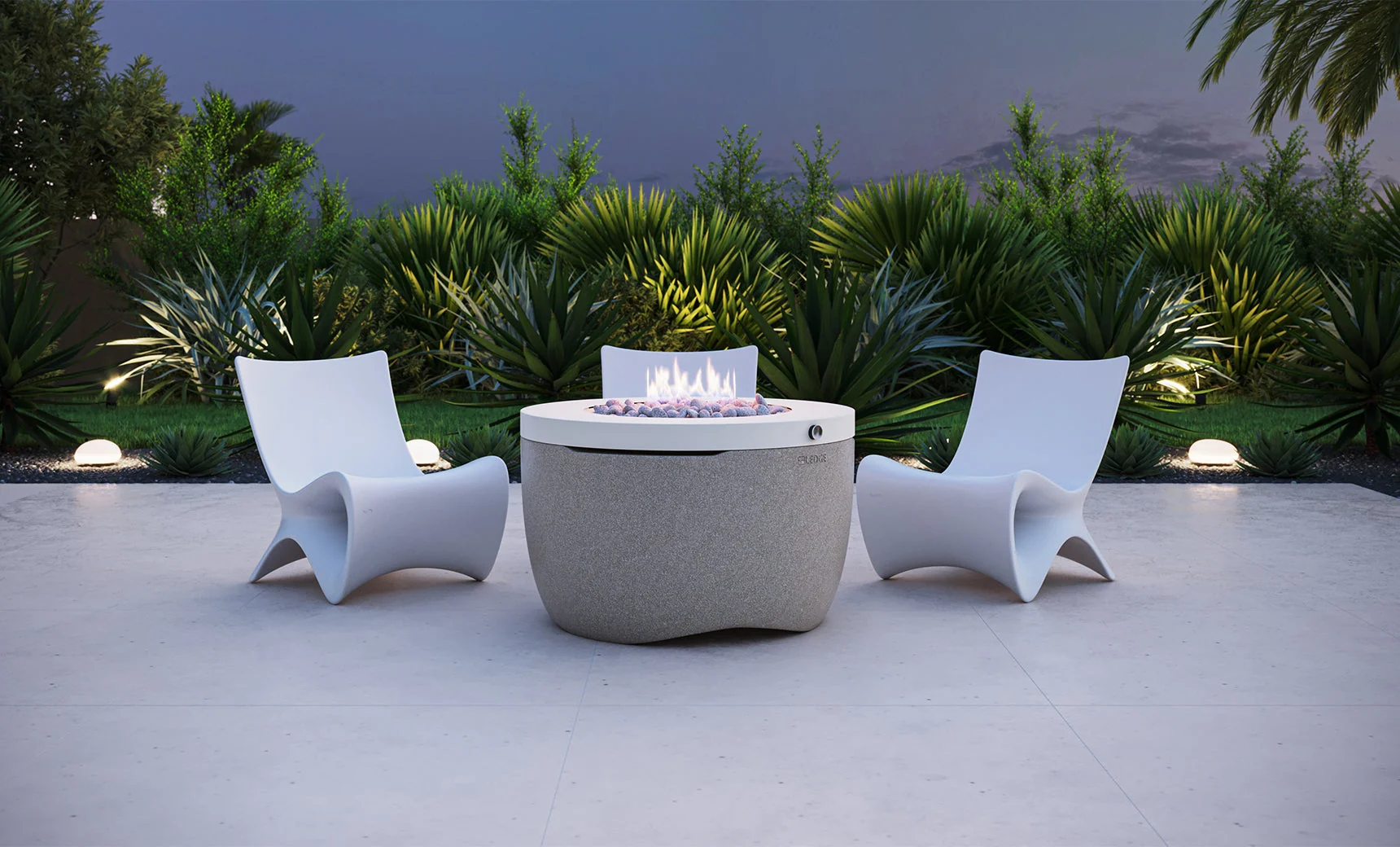 Ledge Lounger Halo Firepit - Image 10