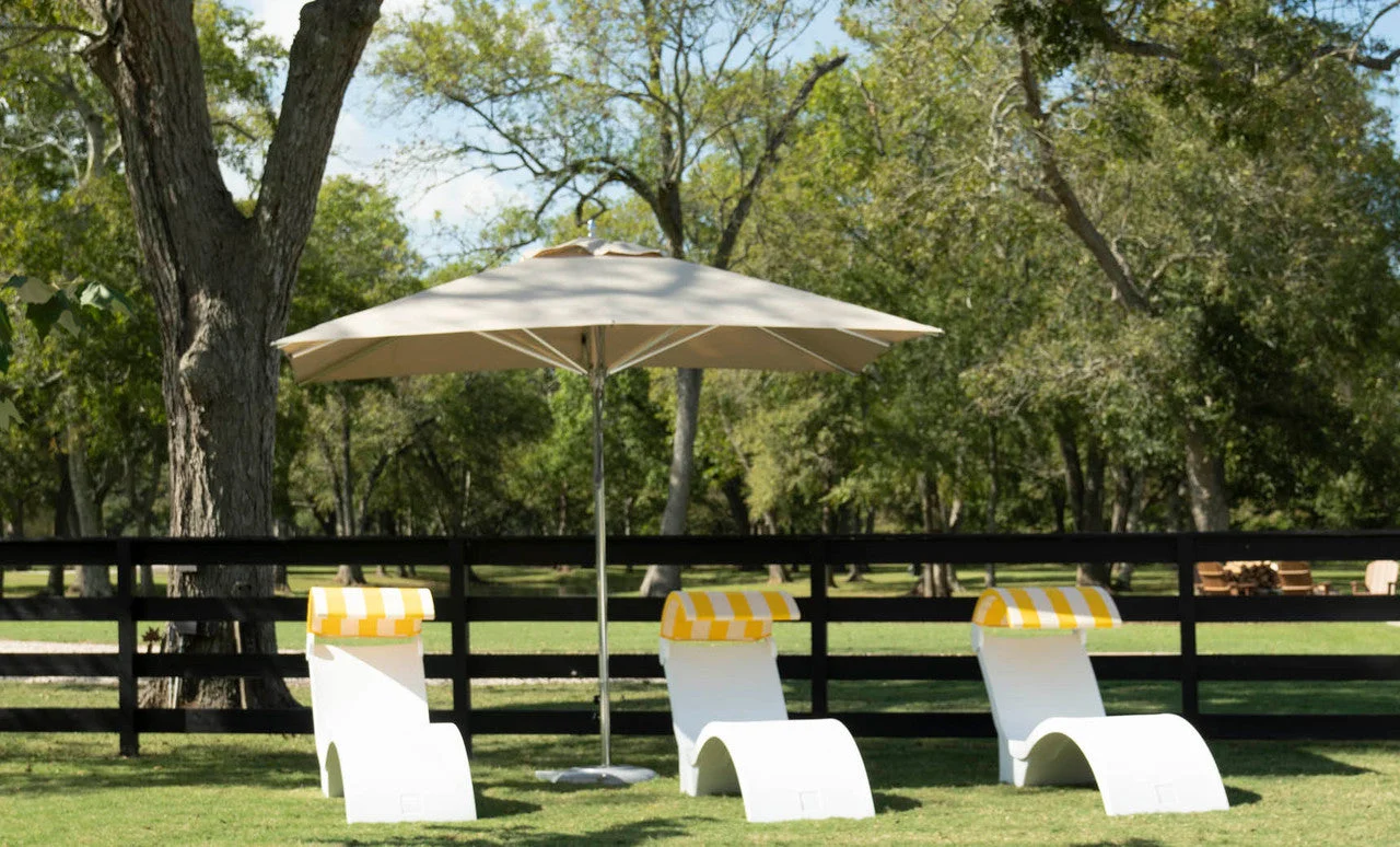 Ledge Lounger Premier Aluminum Umbrella - 10' Square Pulley - Image 3