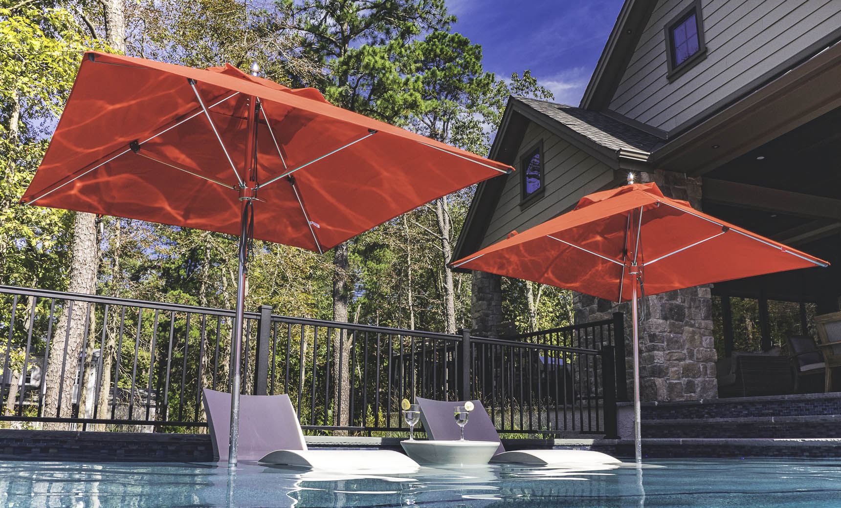 Ledge Lounger Premier Aluminum Umbrella - 11' Octagon Pulley - Image 4