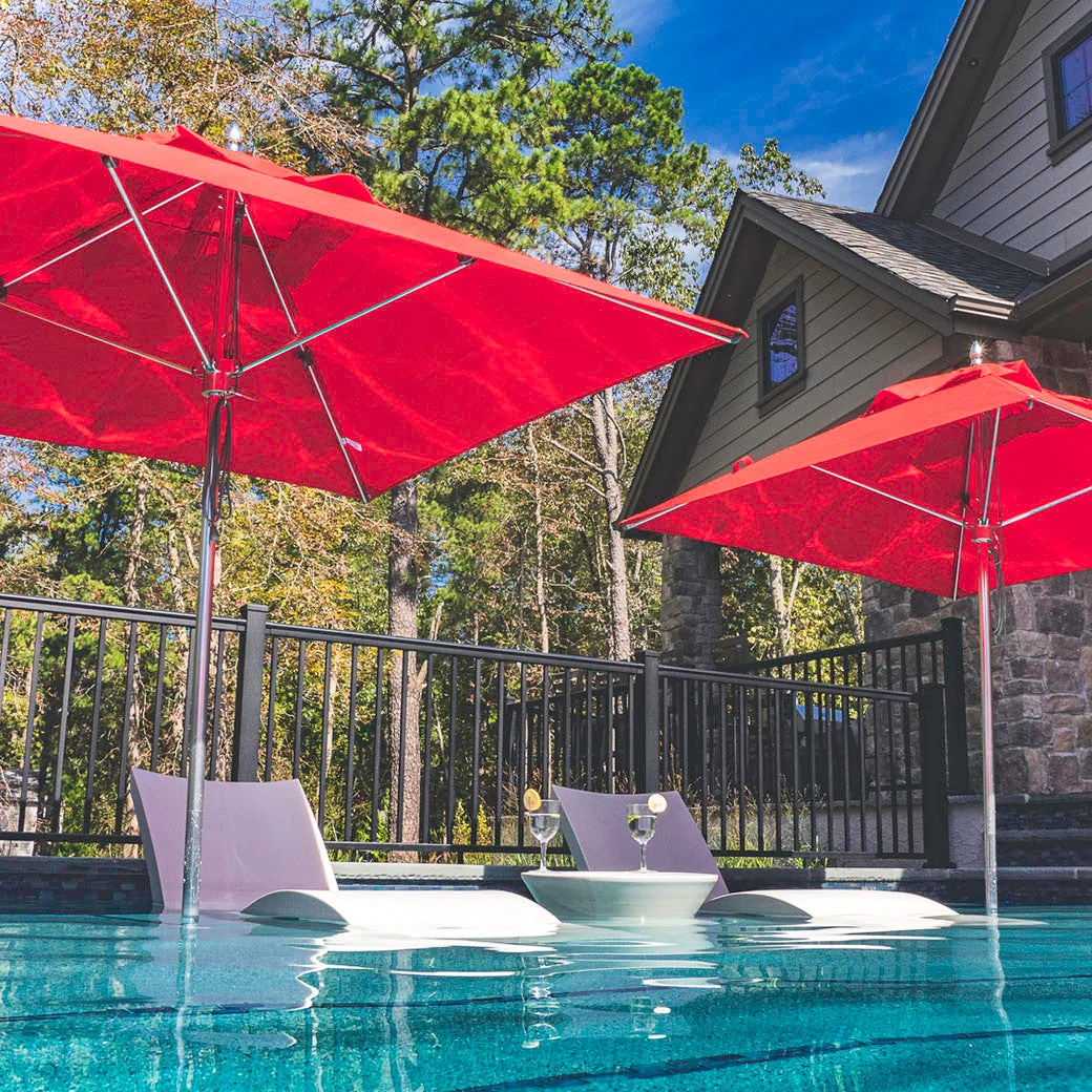 Ledge Lounger Premier Aluminum Umbrella - 7.5' Octagon Pulley - Image 3
