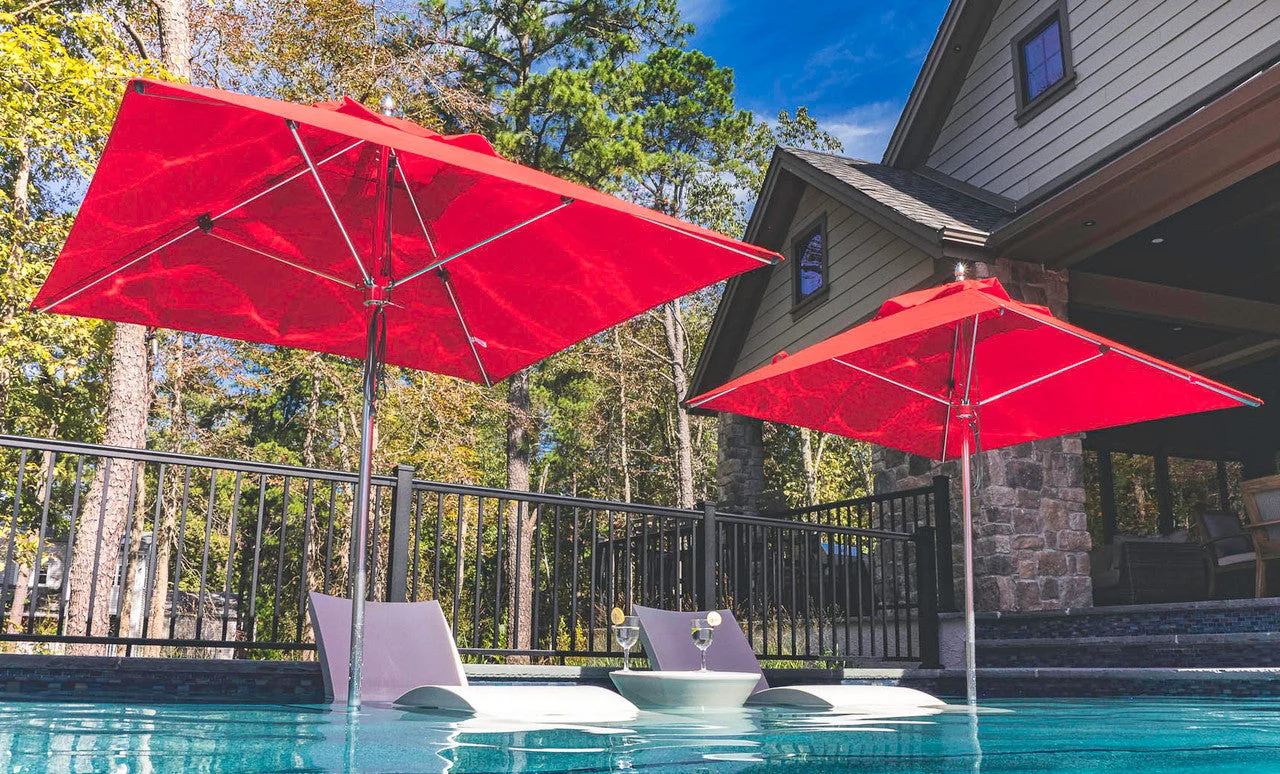 Ledge Lounger Premier Aluminum Umbrella - 7.5' Square Pulley - Image 3