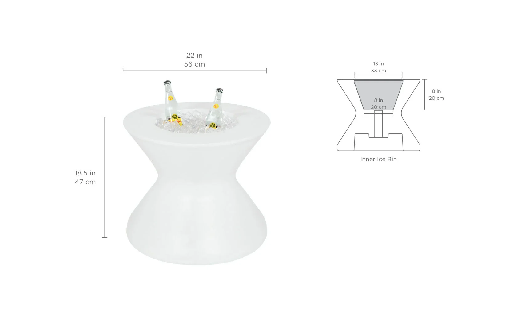 Ledge Lounger Signature Tall Ice Bin Side Table - Image 8