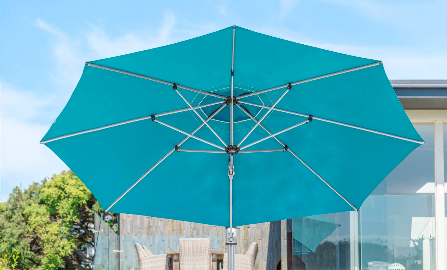 Ledge Lounger Ultra Cantilever Umbrella - 10' Square - Image 8