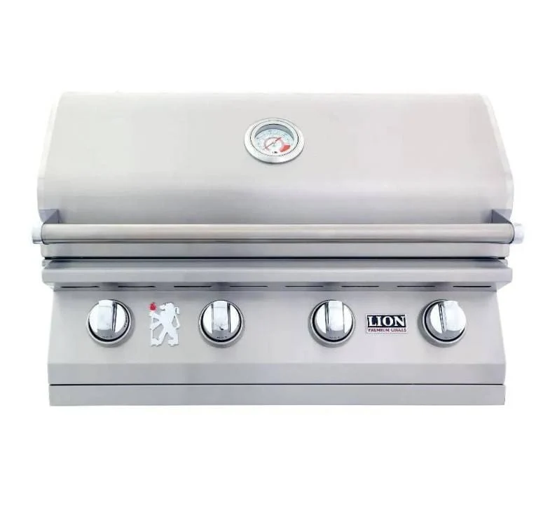 Lion Premium Grills L60000 32-Inch 4-Burner Stainless Steel Built-In Propane Gas Grill – 65625