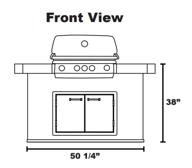 Lion Premium Grills Prominent Q BBQ Grill Island - Image 4