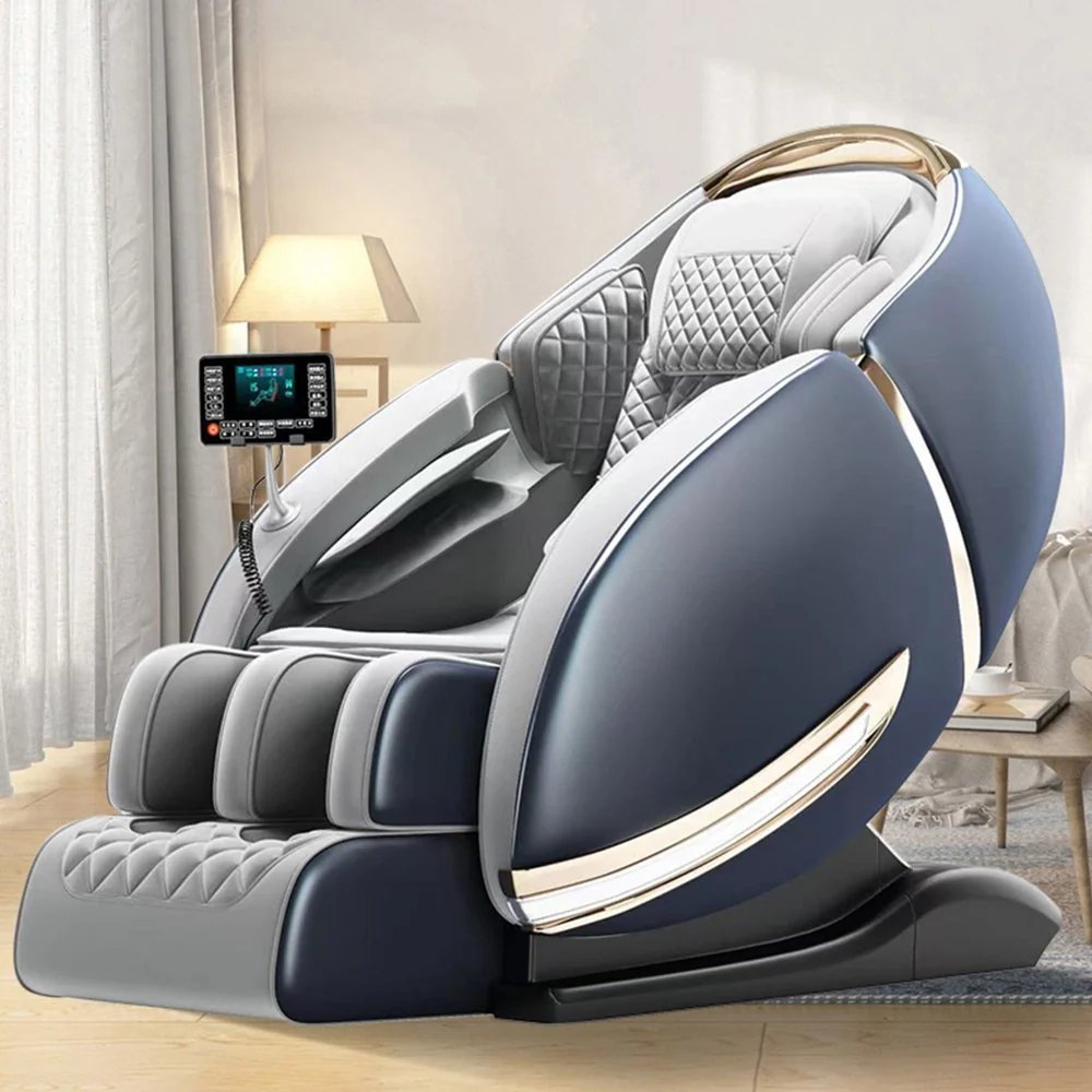 Luxury Electric Leather Heated Back Calf Massage Chair With 3D AI Voice And Shoulder Positioning - Image 6