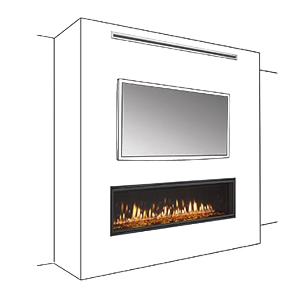 Majestic 60in Echelon II Linear Direct Vent Fireplace with IntelliFire Touch Ignition System - Image 7