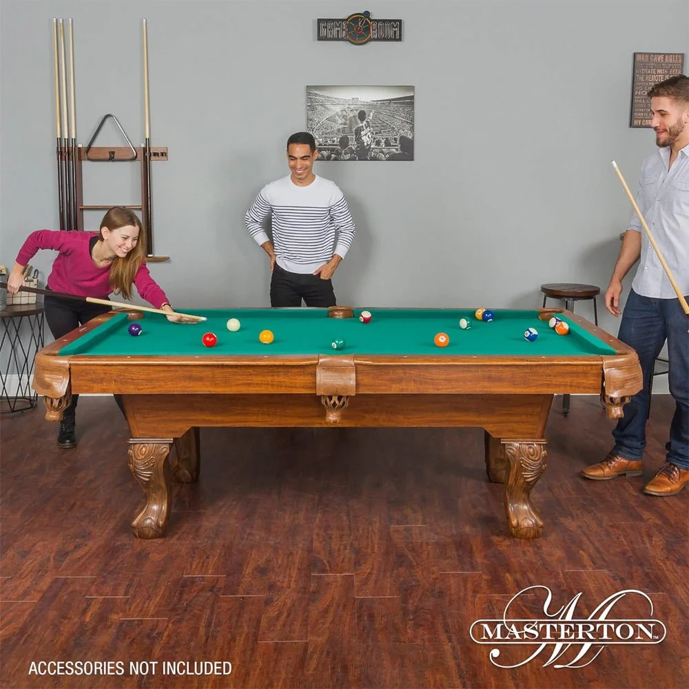 Masterton Premium Bar-Size Burgundy Billiard Pool Table For Game Rooms, 87" (92714635) - Image 5