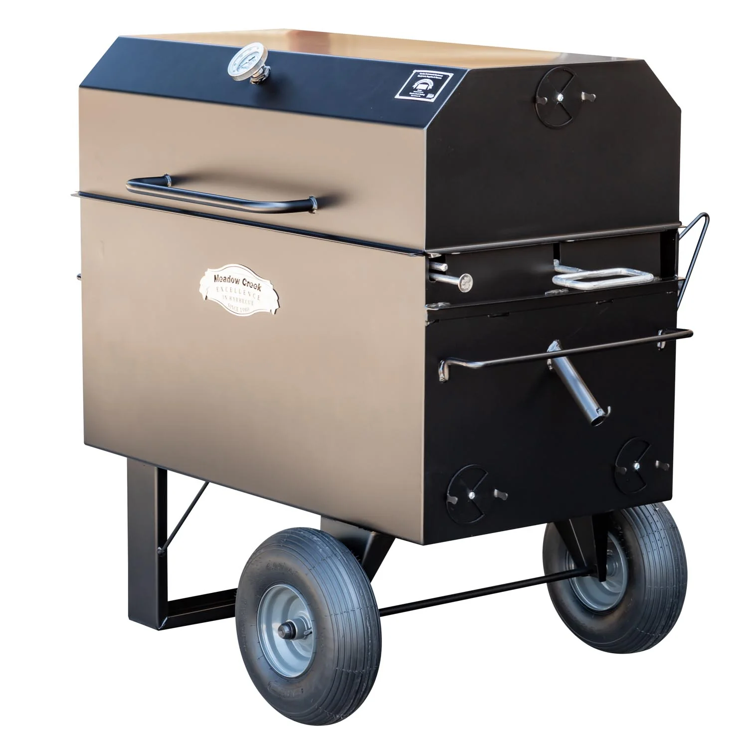 Meadow Creek COMBI42 All-in-One Charcoal BBQ Grill - Image 2