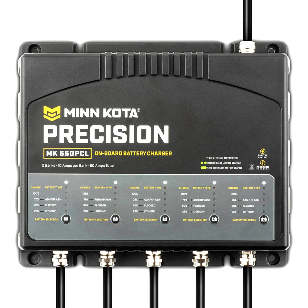 Minn Kota On-Board Precision Charger MK-550 PCL 5 Bank x 10 AMP LI Optimized Charger [1835500] - Image 3