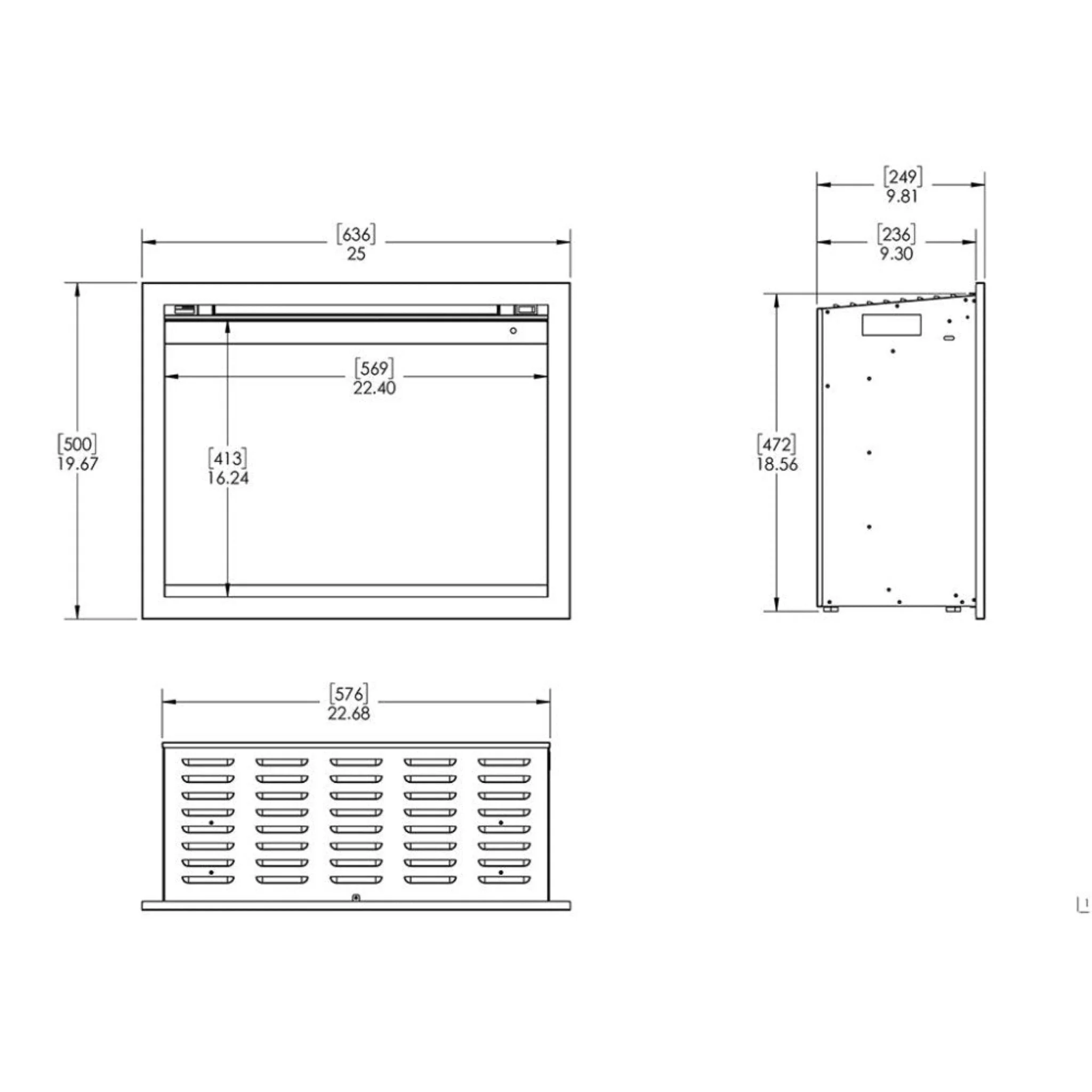 Modern Flames 26" Orion Traditional Virtual Electric Fireplace [OR26-TRAD] - Image 12