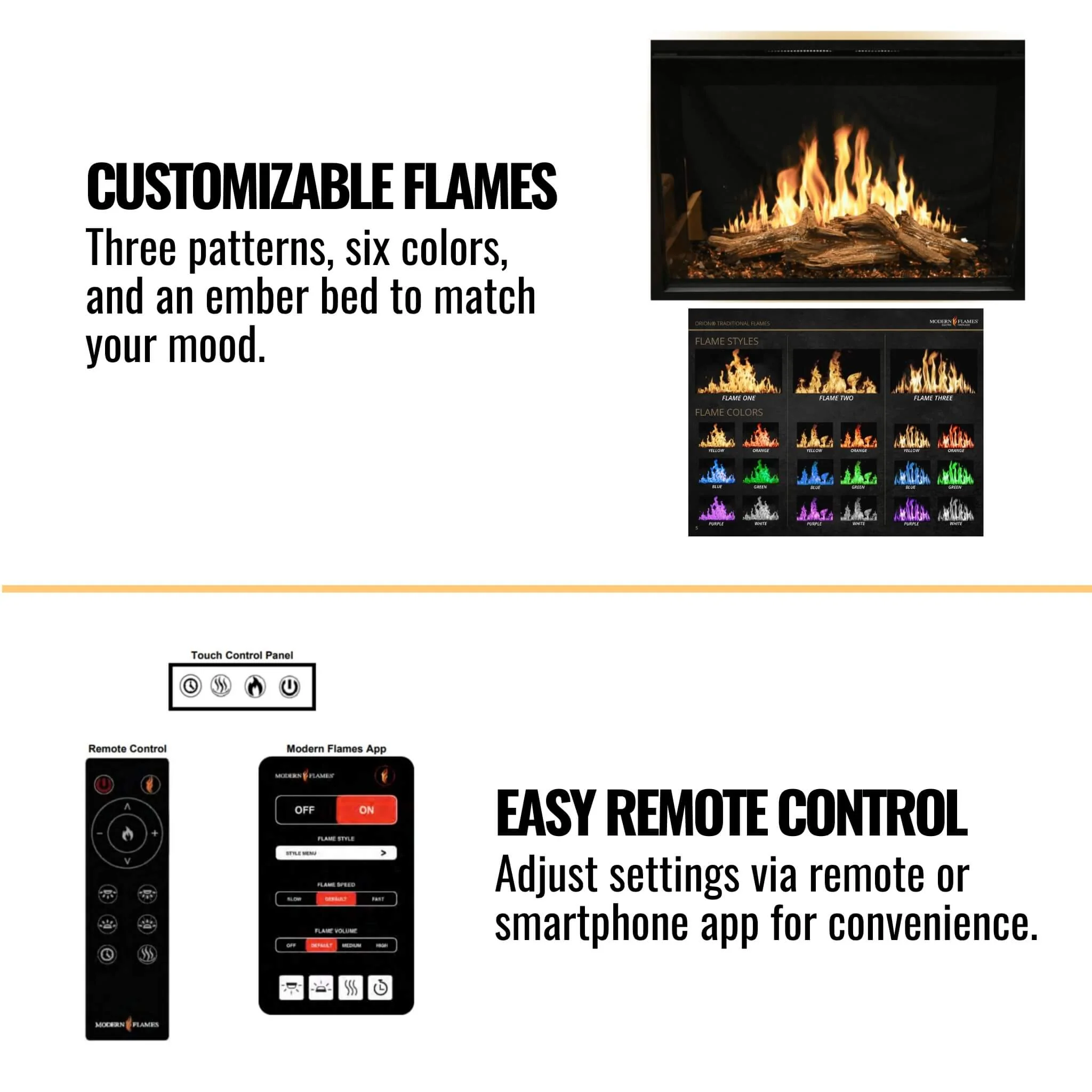 Modern Flames 26" Orion Traditional Virtual Electric Fireplace [OR26-TRAD] - Image 5