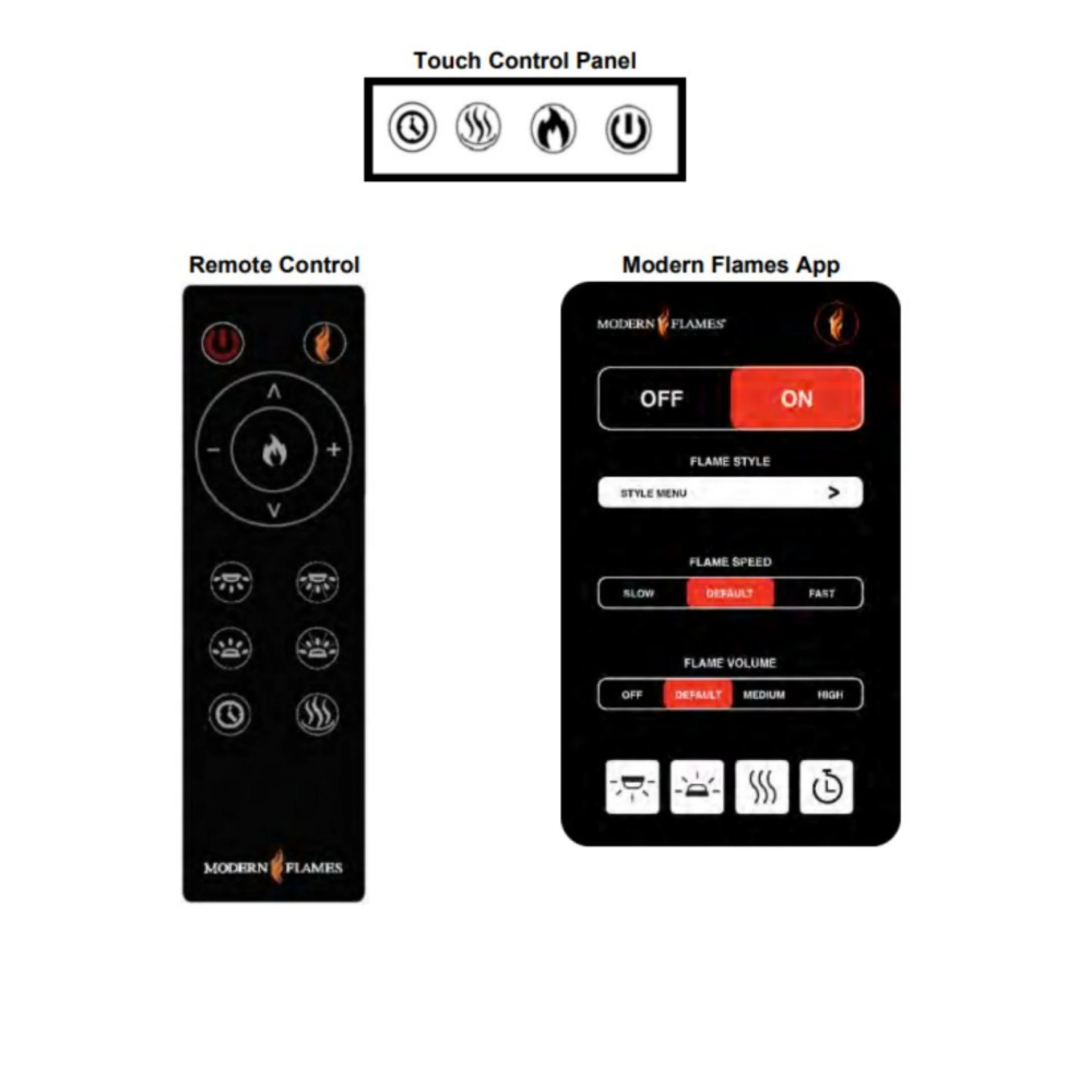 Modern Flames 26" Orion Traditional Virtual Electric Fireplace [OR26-TRAD] - Image 6
