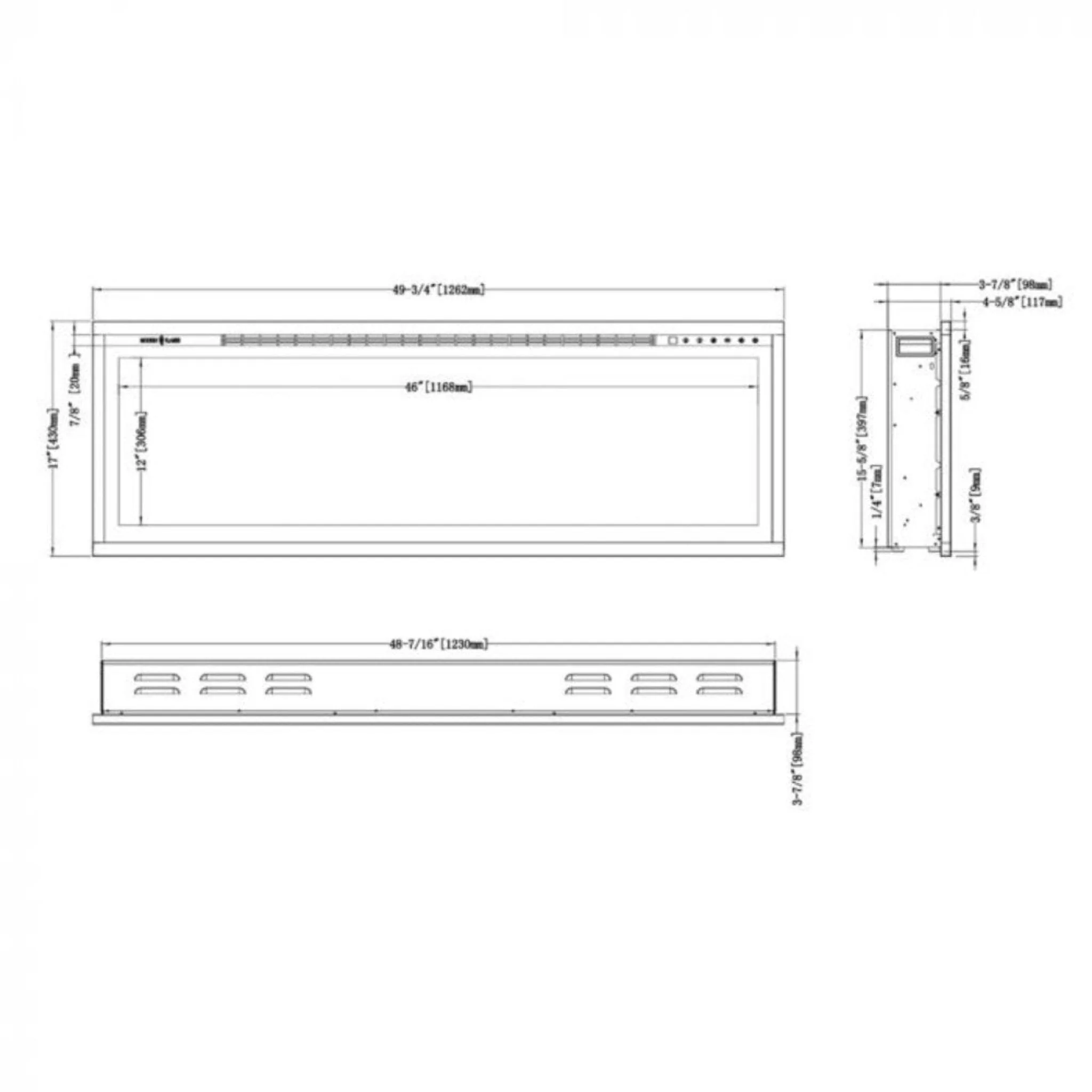 Modern Flames 50" Spectrum Slimline Linear Electric Fireplace [SPS-50B] - Image 15