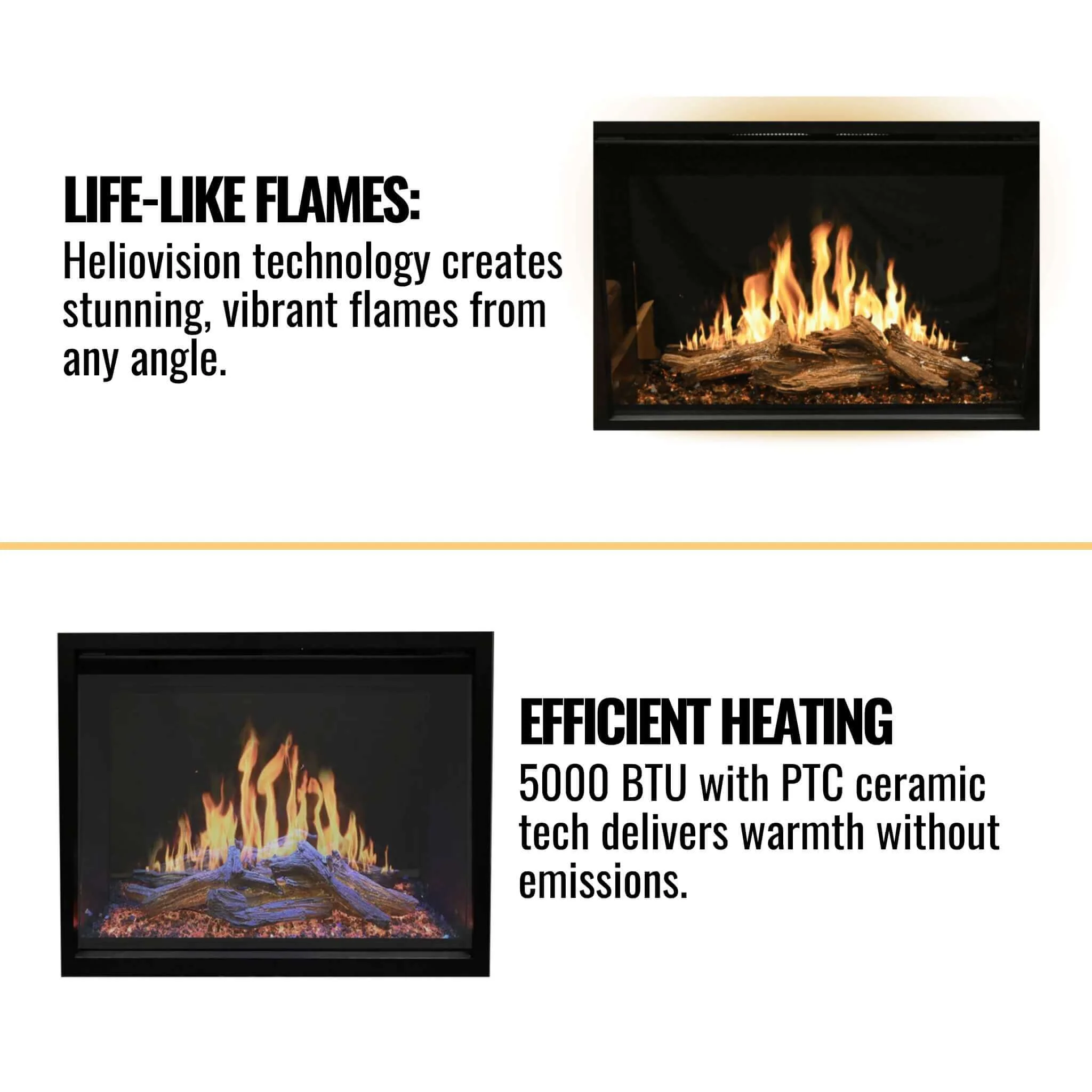 Modern Flames 54" Orion Traditional Virtual Electric Fireplace [OR54-TRAD] - Image 8