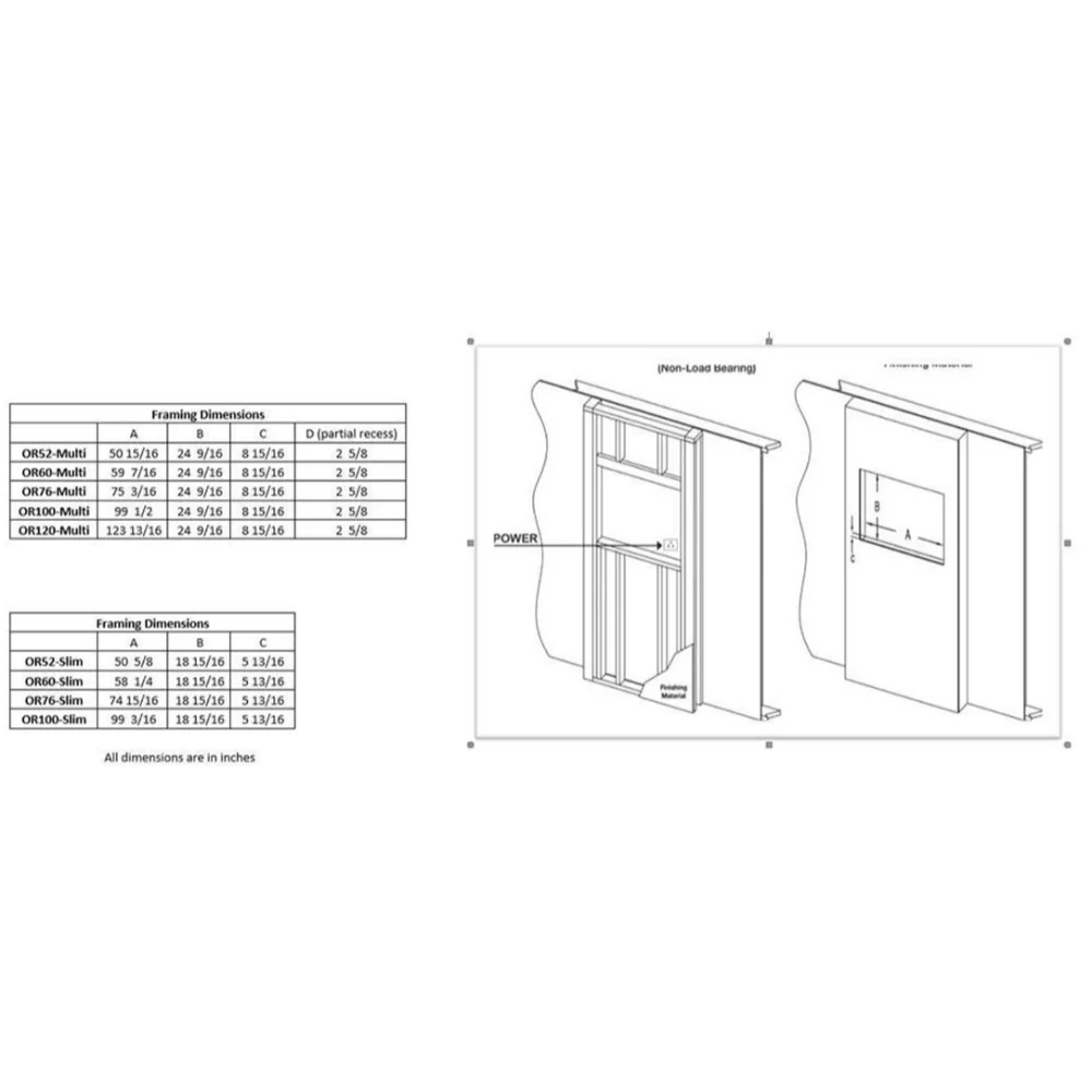 Modern Flames 60" Orion Multi HelioVision Linear Electric Fireplace [OR60-MULTI] - Image 18