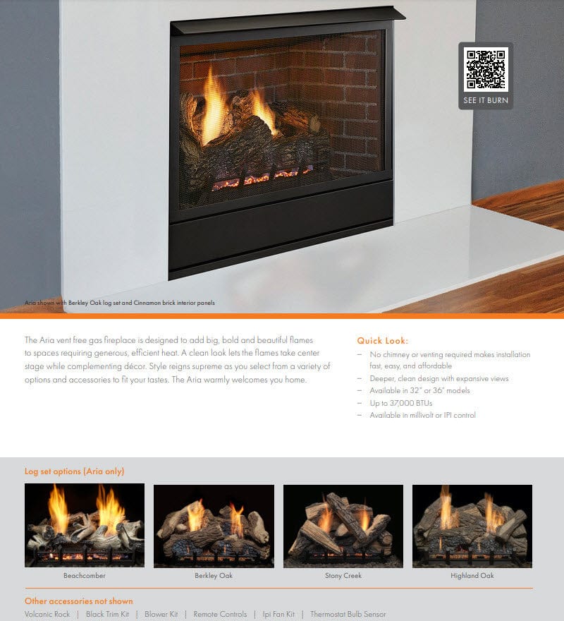 Monessen 32" Aria Vent-Free Traditional Gas Fireplace - Image 6