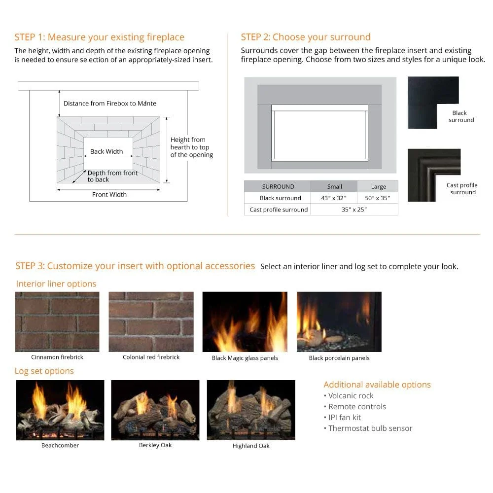 Monessen 33" Solstice Vent-Free Traditional Gas Fireplace Insert - Image 7