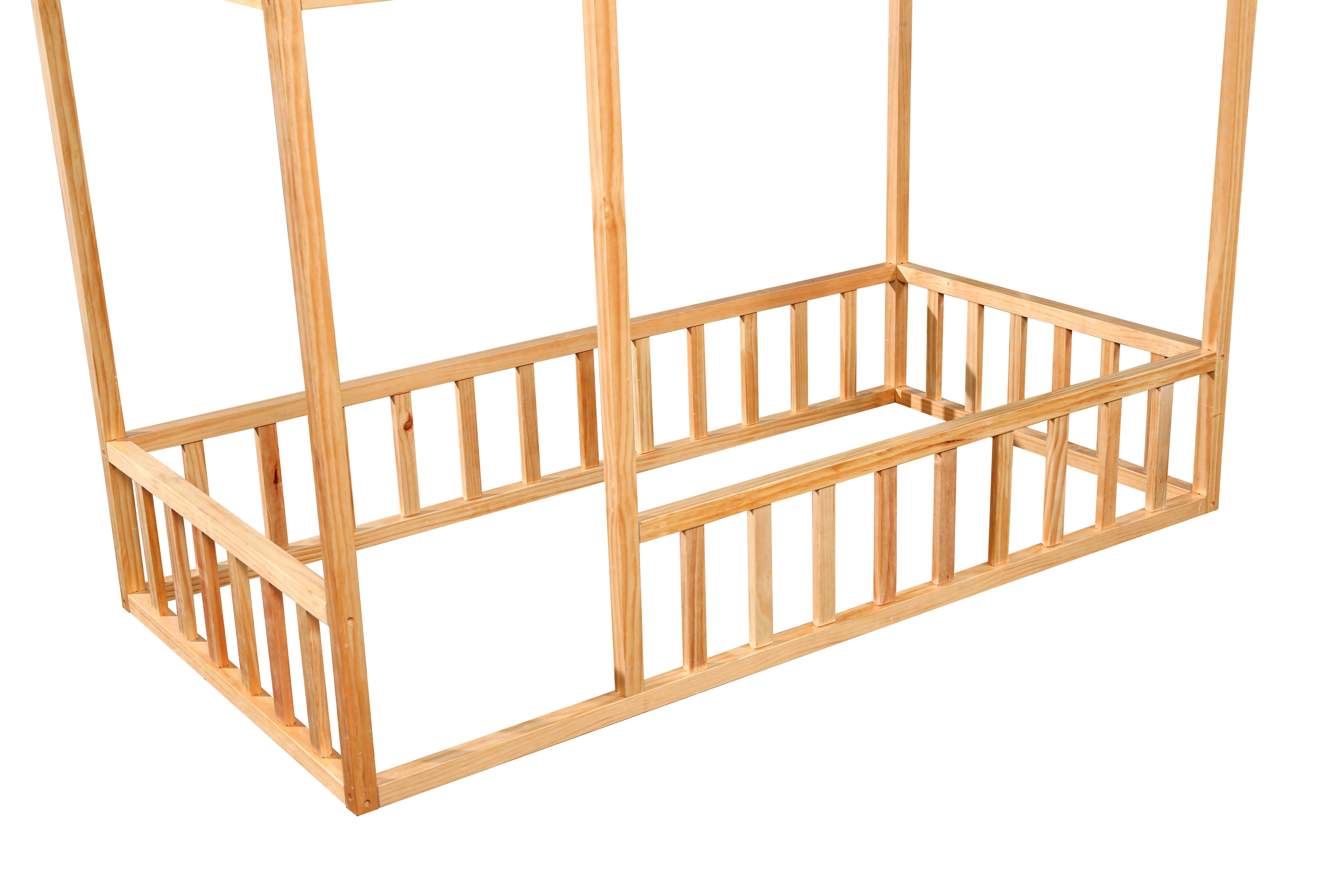 Montessori House Bed with Rails - Image 11