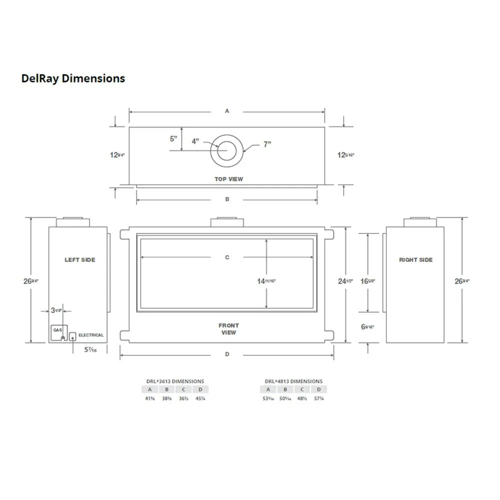 Montigo Delray 36 Inch Full Load Direct Vent Linear Fireplace, Natural Gas (DRL3613NI-2) - Image 5