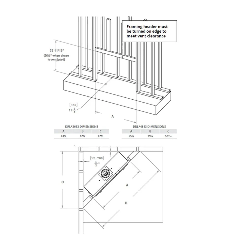 Montigo Delray 36 Inch Full Load Direct Vent Linear Fireplace, Natural Gas (DRL3613NI-2) - Image 6