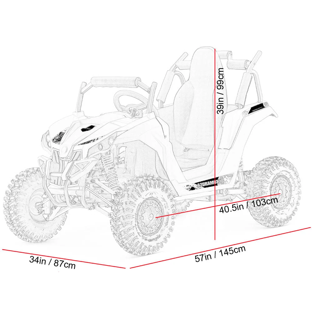 MotoTec Raider 48V/12Ah 1200W Full Suspension Kids Electric UTV - Image 9