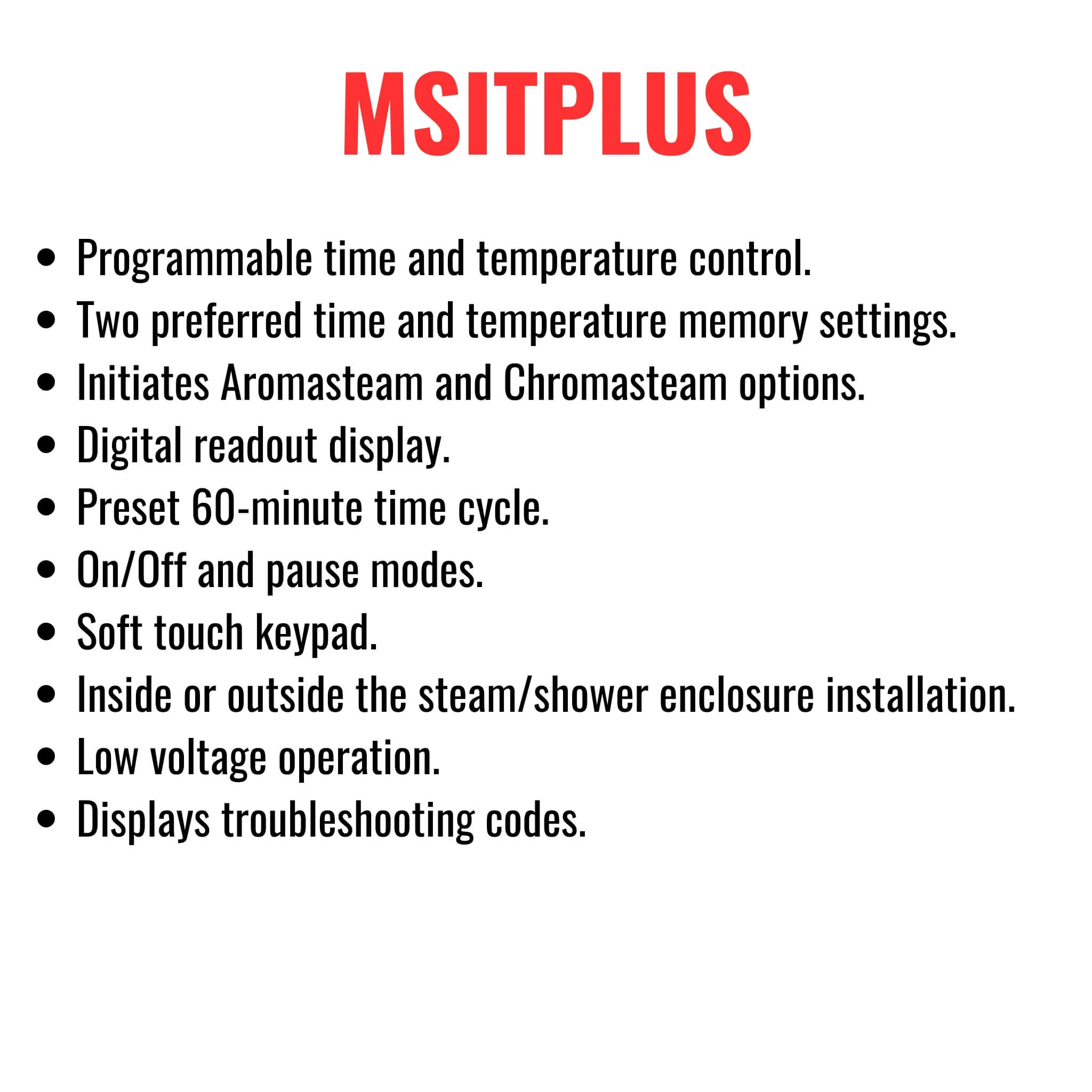 Mr.Steam MS-E Series Steam Home Shower Stainless Steel Generator With LED Display (SAK92310) - Image 10